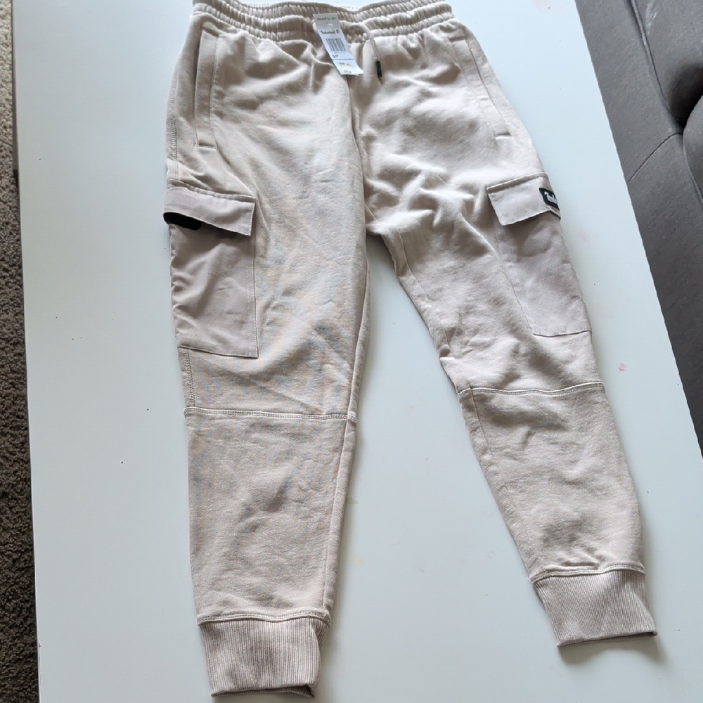 Timberland  Beige Cargo Joggers men's Size S/P